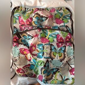 Thirty-One Multicolor Butterfly Print Backpack